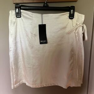 Nasty Gal White Skirt with Details on Side